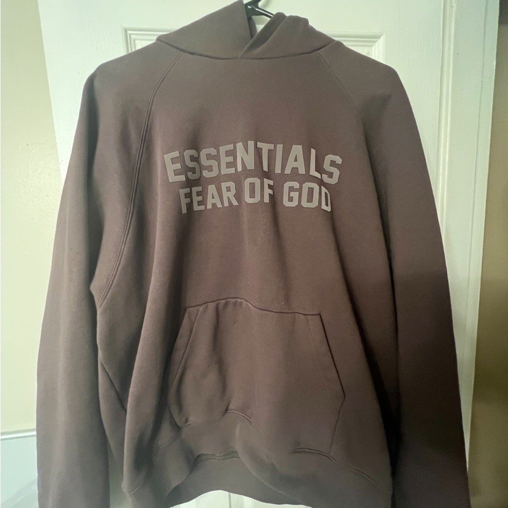 Essentials Fear of God Brown Hoodie